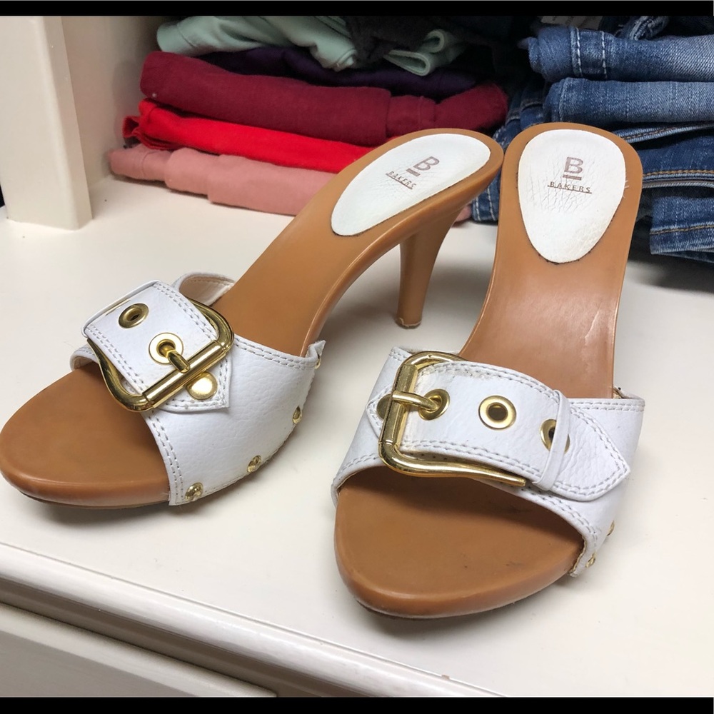 Bakers White Summer Heels